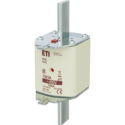 Wkładka topikowa NH transformatorowa NH3C gTr 108A 400V 75kVA 004115401 ETI (004115401)